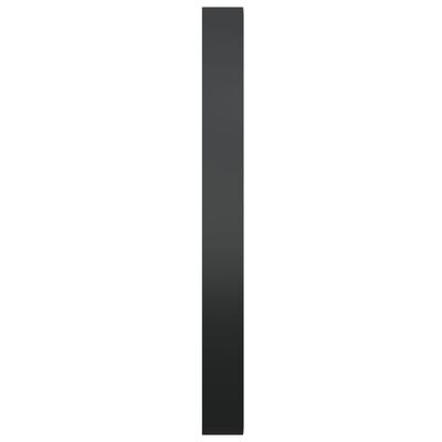 vidaXL Sieninis veidrodis, juodos spalvos, 30cm