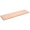 vidaXL Stalvir&scaron;is, &scaron;viesiai rudas, 140x40x(2-4) cm, medienos masyvas