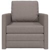 vidaXL Grindų sofa-lova, 2-1, taupe spalvos, 112x174x55cm, audinys