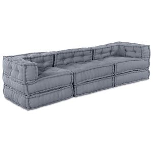 vidaXL Modulinė sofa Audinys Pilka 210 x 70 x 56 cm