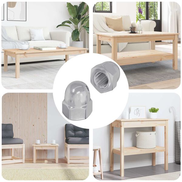 vidaXL Gilių rie&scaron;utai 2 pcs Sidabro 12,8 x 12,8 x 6,5 cm Plienas