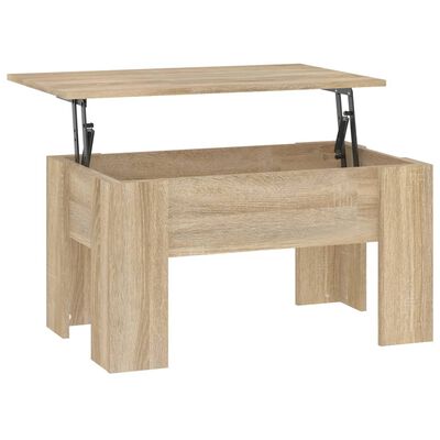 vidaXL Kavos staliukas, sonoma ąžuolo, 79x49x41cm, apdirbta mediena