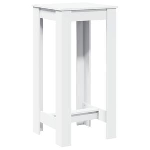 vidaXL Baro stalas, baltos spalvos, 51x50x103,5cm, apdirbta mediena