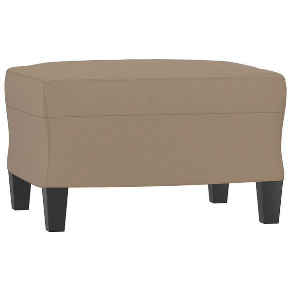 vidaXL Trivietė sofa su pakoja, kapučino spalvos, 180cm, dirbtinė oda