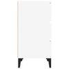 vidaXL Naktinė spintelė, baltos spalvos, 40x35x70cm, apdirbta mediena