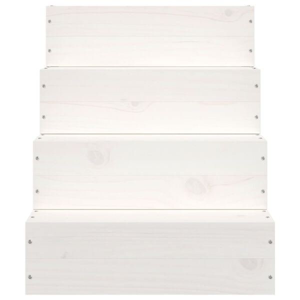 vidaXL Laipteliai augintiniams, balti, 40x49x47cm, pu&scaron;ies masyvas