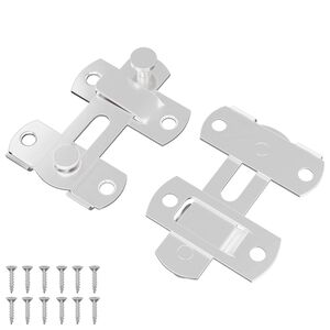 vidaXL Durų užraktas 2 vnt. Sidabro 70 x 8 mm Plienas