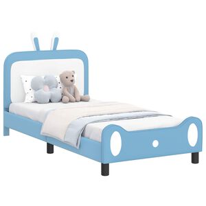 vidaXL Vaiki&scaron;ka lovos konstrukcija su galvūgaliu Mėlyna 80 x 200 cm PU