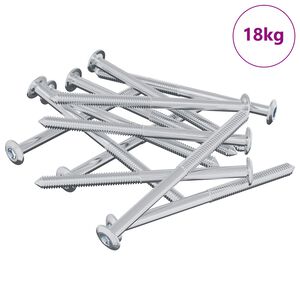 vidaXL Varžtas 1200 pcs Sidabro M6 x 85 mm Plienas