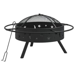 vidaXL Laužavietė su žarstekliu, 70cm, plienas, XXL