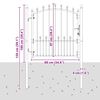 vidaXL Tvoros vartai su smailiais su užraktu Pilka 100 x 100 cm