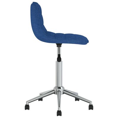 vidaXL Pasukamos valgomojo kėdės, 4vnt., mėlynos spalvos, audinys