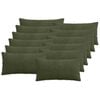 vidaXL Pagalvėlės užvalkalas 12 pcs ALMELO Žalia 40 x 80 cm mančester