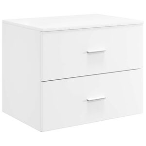 vidaXL Sieninis vonios kambario spintelis Balta 62,5 x 44,5 x 50 cm