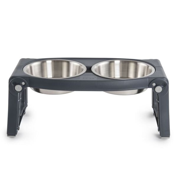 Dexas Stovas su dubenėliais šunims, pilkos spalvos