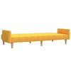 vidaXL Dvivietė sofa-lova, geltonos spalvos, audinys