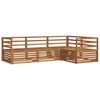 vidaXL Lauko sofos komplektas 4 pcs Natūrali