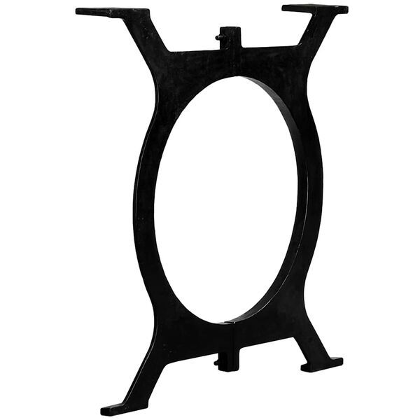 vidaXL Valgomojo stalo kojelės, 2vnt., O-formos, ketaus