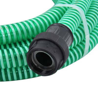 vidaXL Siurbimo žarna su PVC jungtimis, žalios spalvos, 1", 4m, PVC