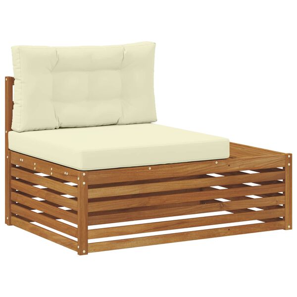 vidaXL Lauko galinė sofa su pagalve Natūrali 115 x 83 x 73 cm
