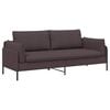 vidaXL 3-Vietis Sofa Tamsiai rudas 222 x 81 x 89 cm Audinys