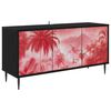 vidaXL Televizoriaus spintelė AACHEN 102 x 33 x 51 cm Juodojo ąžuolo