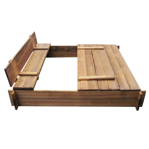 vidaXL Smėlio dėžė, impregnuota mediena, kvadratinė