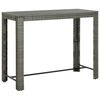 vidaXL Sodo baro staliukas, pilkas, 140,5x60,5x110,5cm, poliratanas
