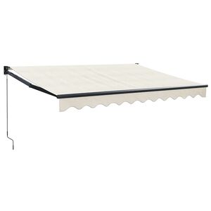 vidaXL Rankinė markizė 3 x 2,5 m Kreminė 100% poliesteris