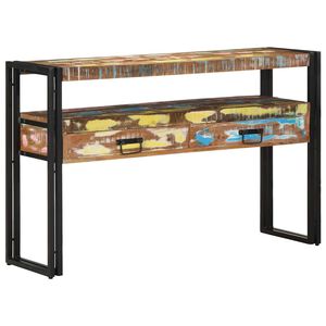 vidaXL Konsolinis stalas 120 x 33 x 75 cm Kietas atkurtas medis