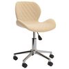 vidaXL Pasukamos valgomojo kėdės, 6vnt., kreminės spalvos, aksomas