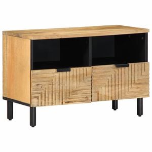 vidaXL televizoriaus spintelė Ruda 70x33x46 cm Masyvo medžio Mango