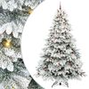 vidaXL Dirbtinė Kalėdų eglutė su 300 LED Balta 240 cm PE ir PVC
