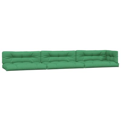 vidaXL Palečių pagalvėlės, 7vnt., žalios spalvos, audinys