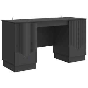 vidaXL Stalas Juoda 142,5 x 50 x 75 cm Apdirbta mediena