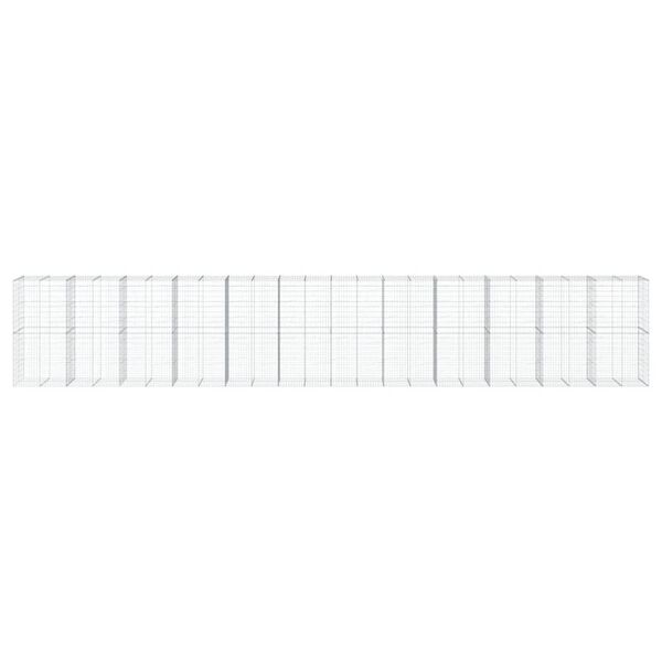 vidaXL Gabiono krepšys su dangčiu, 1200x100x200cm, geležis