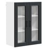 vidaXL Sieninis stiklinis kabinetas PORTO Juoda 60 x 31 x 80 cm