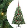 vidaXL Dirbtinė Sulankstoma Kalėdų Eglutė Žalia 120 cm PVC ir metalas