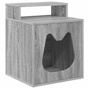 vidaXL Katės namelis Pilka Sonoma 42,5 x 40 x 53,5 cm Apdirbta mediena