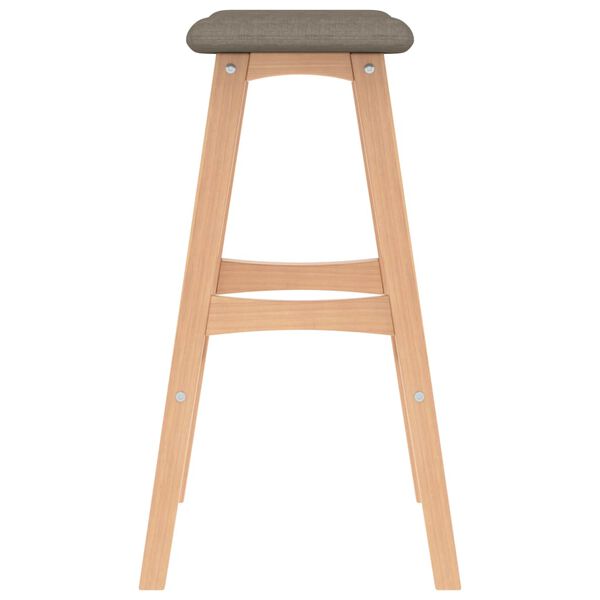 vidaXL Baro taburetės, 2vnt., taupe spalvos, audinys