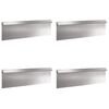 vidaXL Sraigių tvora 4 vnt. 100 x 3,5 x 25 cm Nerūdijantis plienas