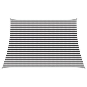 vidaXL Saulės &scaron;e&scaron;ėlio audinys Antracito ir baltos 3 / 4 x 3 m HDPE