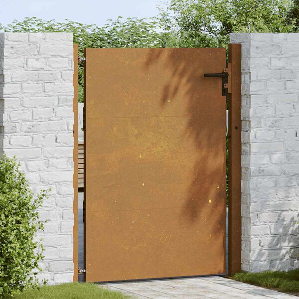 vidaXL Sodo vartai, 100x125 cm, Corten plienas