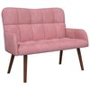 vidaXL Dvita&scaron;kė sofa Rožinė 115 x 61 x 87 cm Aksomas