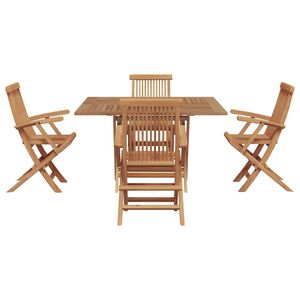 vidaXL Sodo valgomojo komplektas Ruda Kietas teakwood