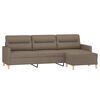 vidaXL Trivietė sofa su pakoja, taupe spalvos, 210cm, audinys