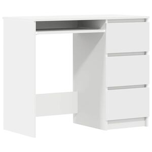 vidaXL Ra&scaron;omasis stalas, baltos spalvos, 90x45x76cm, apdirbta mediena