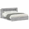 vidaXL Lovos rėmas su saugojimu Pilka Sonoma 200 x 200 cm