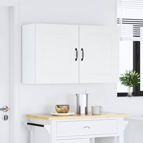 vidaXL Sieninės virtuvės spintelės 2vnt "Kalmar" White Engineered Wood