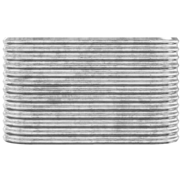 vidaXL Aukštas sodo lovelis, sidabrinis, 114x40x68cm, cinkuotas plienas